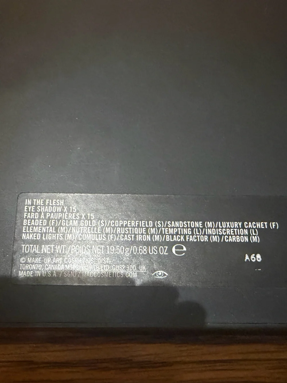 MAC Neutral Eyeshadow Palette x 15 IN THE FLESH Eye Shadow